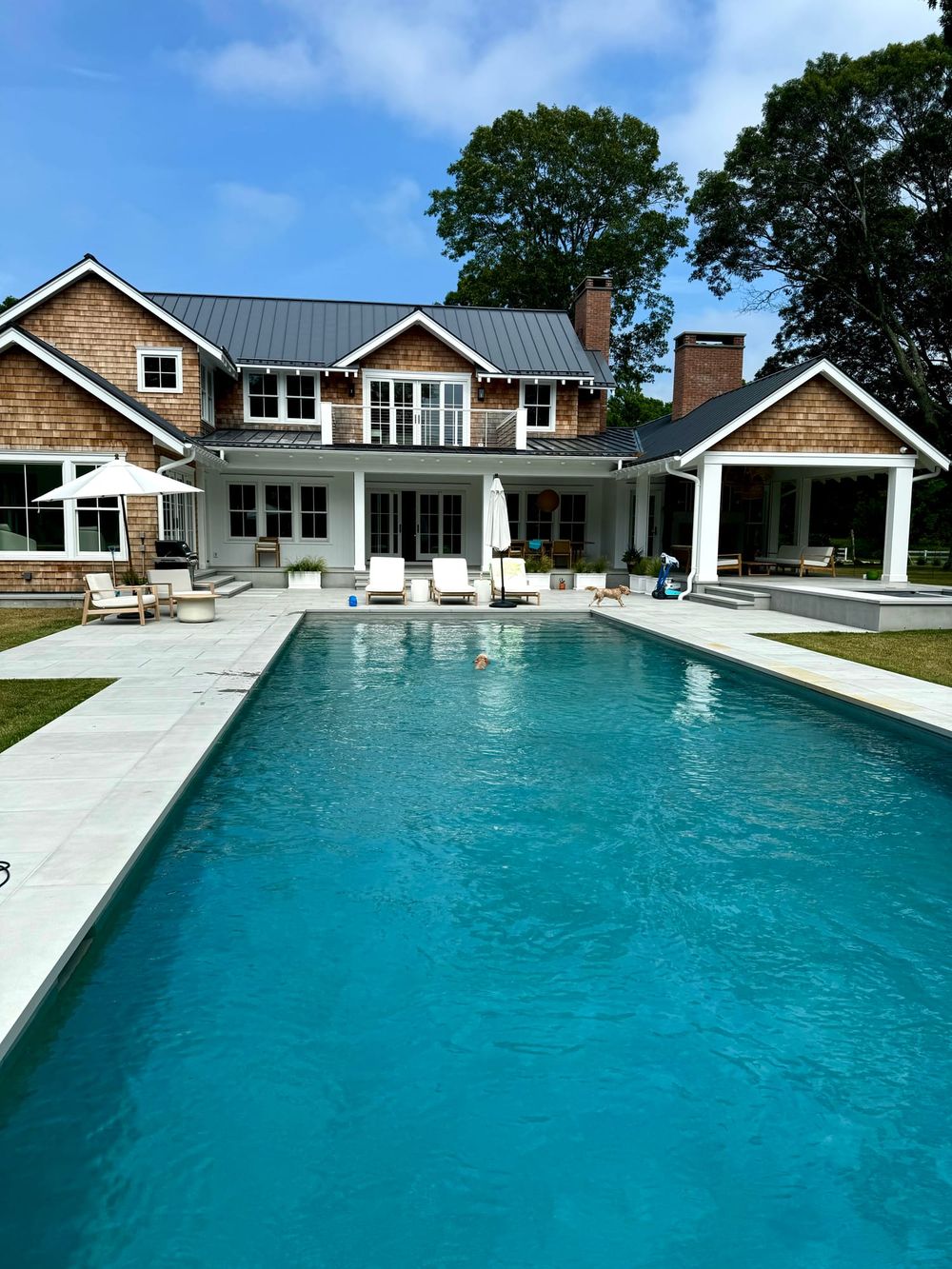 Completed pool with a Hatteras Gray Hydrazzo finish